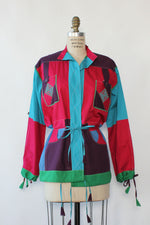 Reversible Patchwork Convertible Jacket S-L