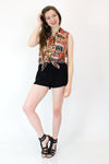 Tribal Silk Blouse M