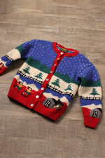 Chunky Holiday Intarsia Cardigan XS/S