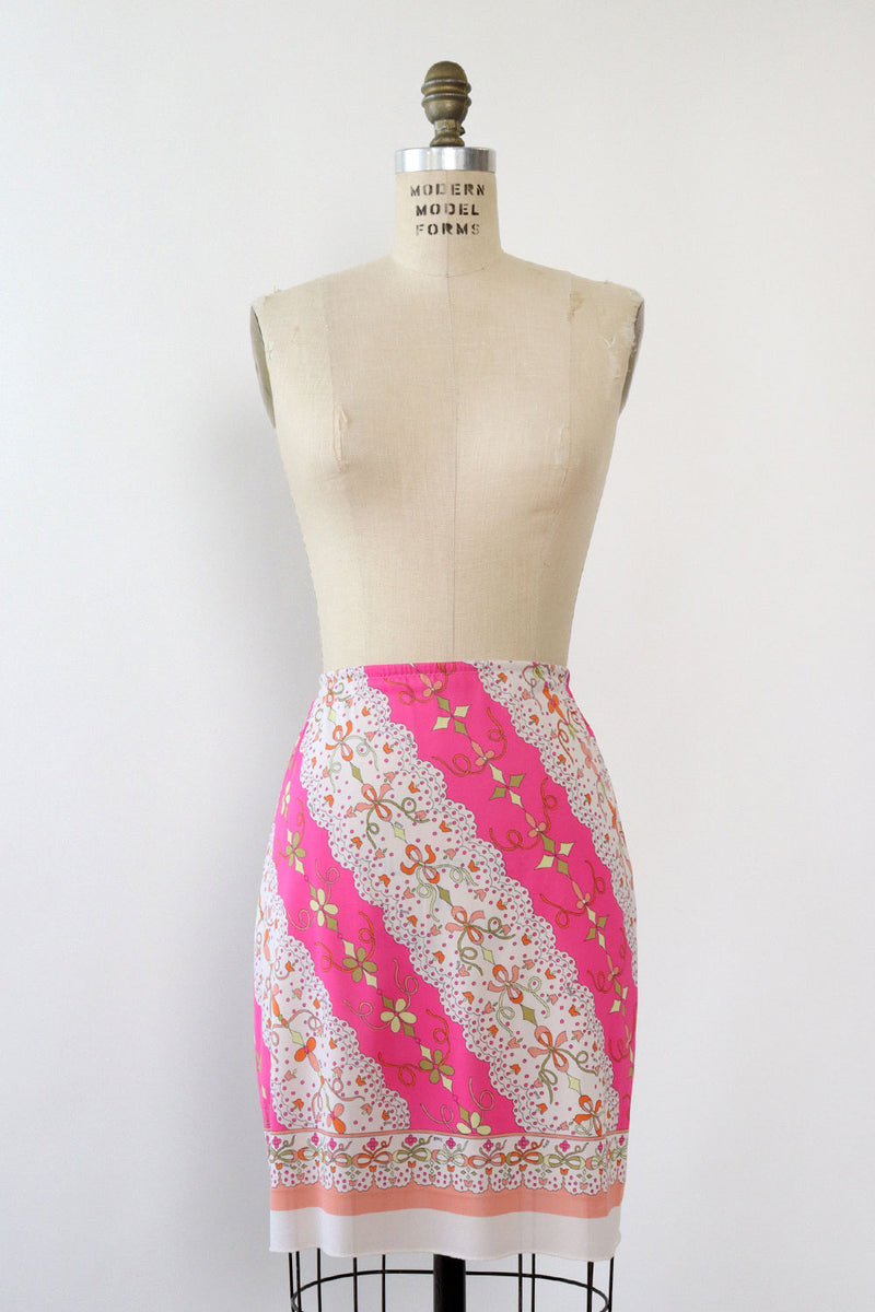 Pucci Peachy Rose Slip Skirt S/M