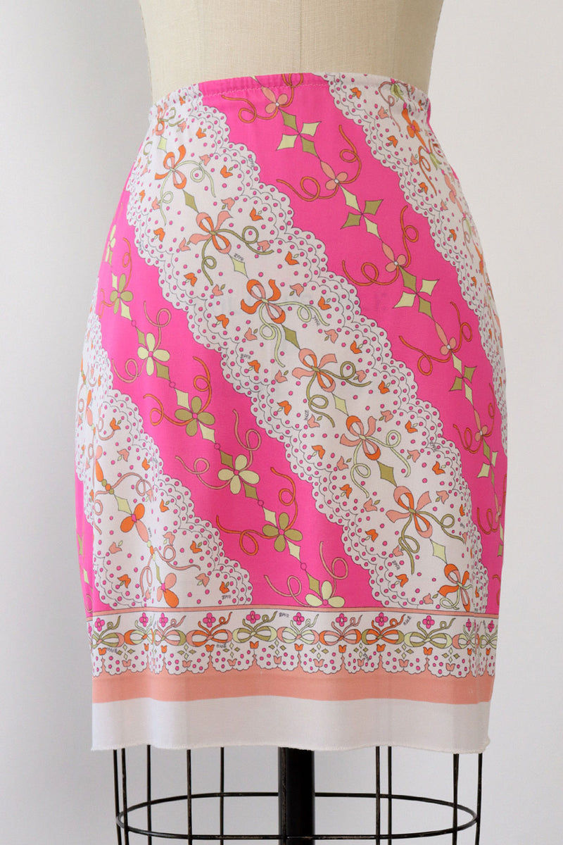 Pucci Peachy Rose Slip Skirt S/M