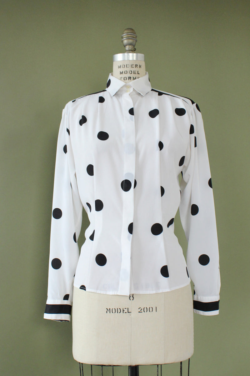 Eloise Spotted Button Down M