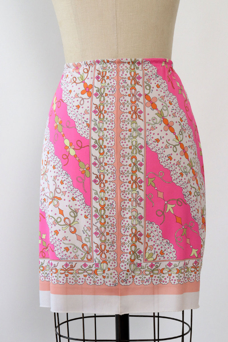 Pucci Peachy Rose Slip Skirt S/M