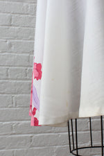 Teal Fuchsia Tropical Flare Skirt M