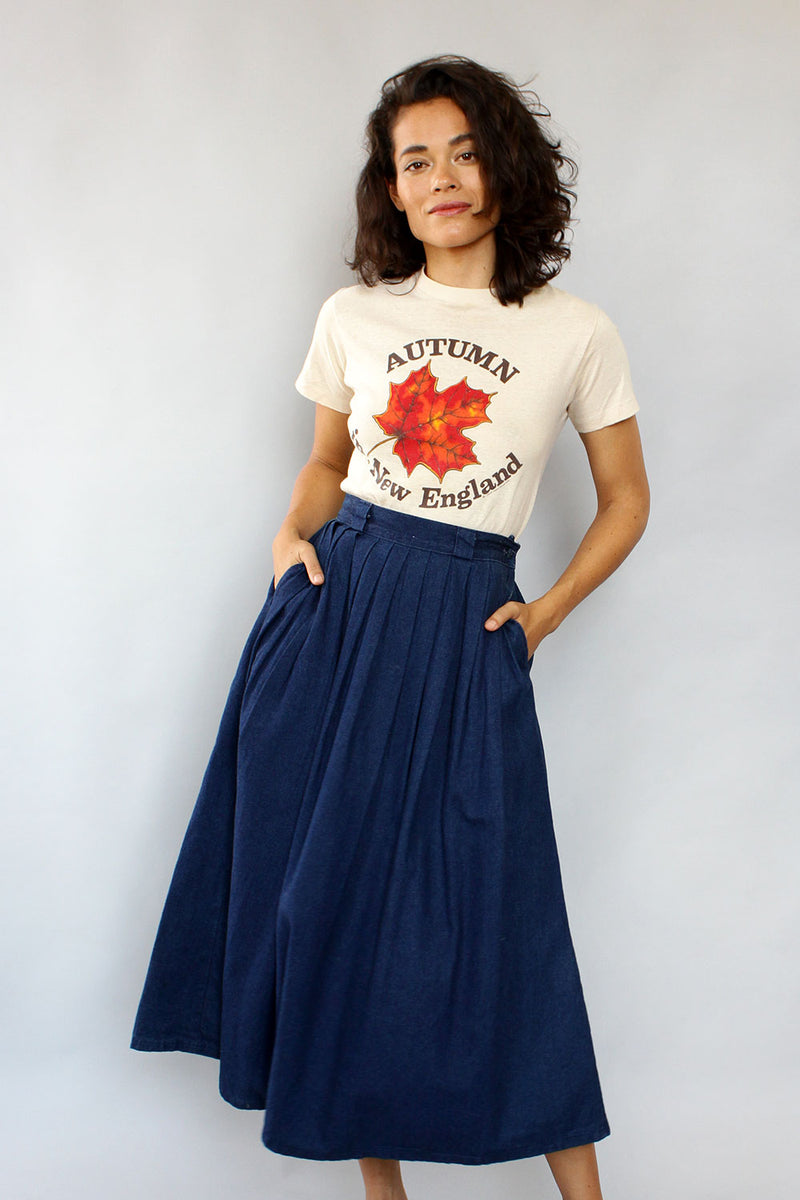 Pleated Denim Midi XS/S