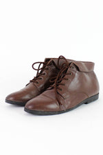 Flannel Lined Leather Ankle Boots 9