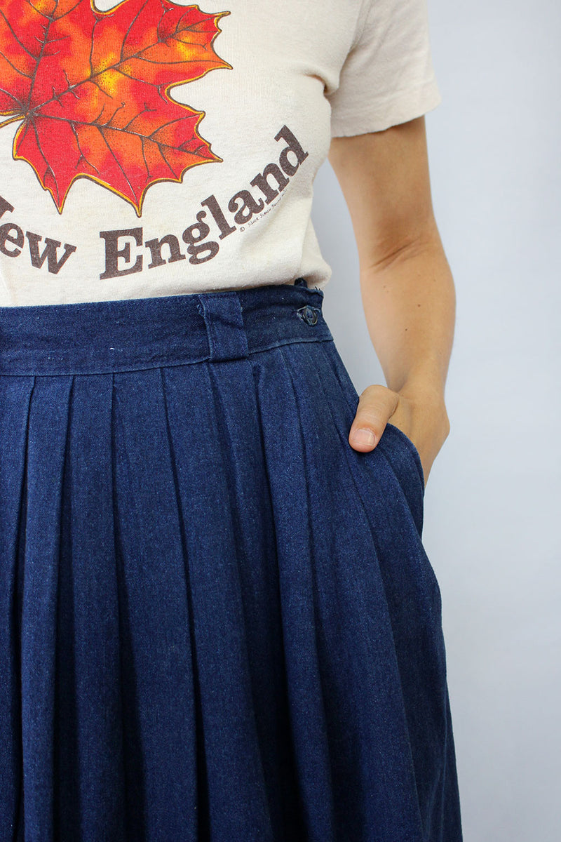 Pleated Denim Midi XS/S