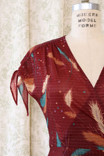 Metallic Feather Wrap Dress XS/S
