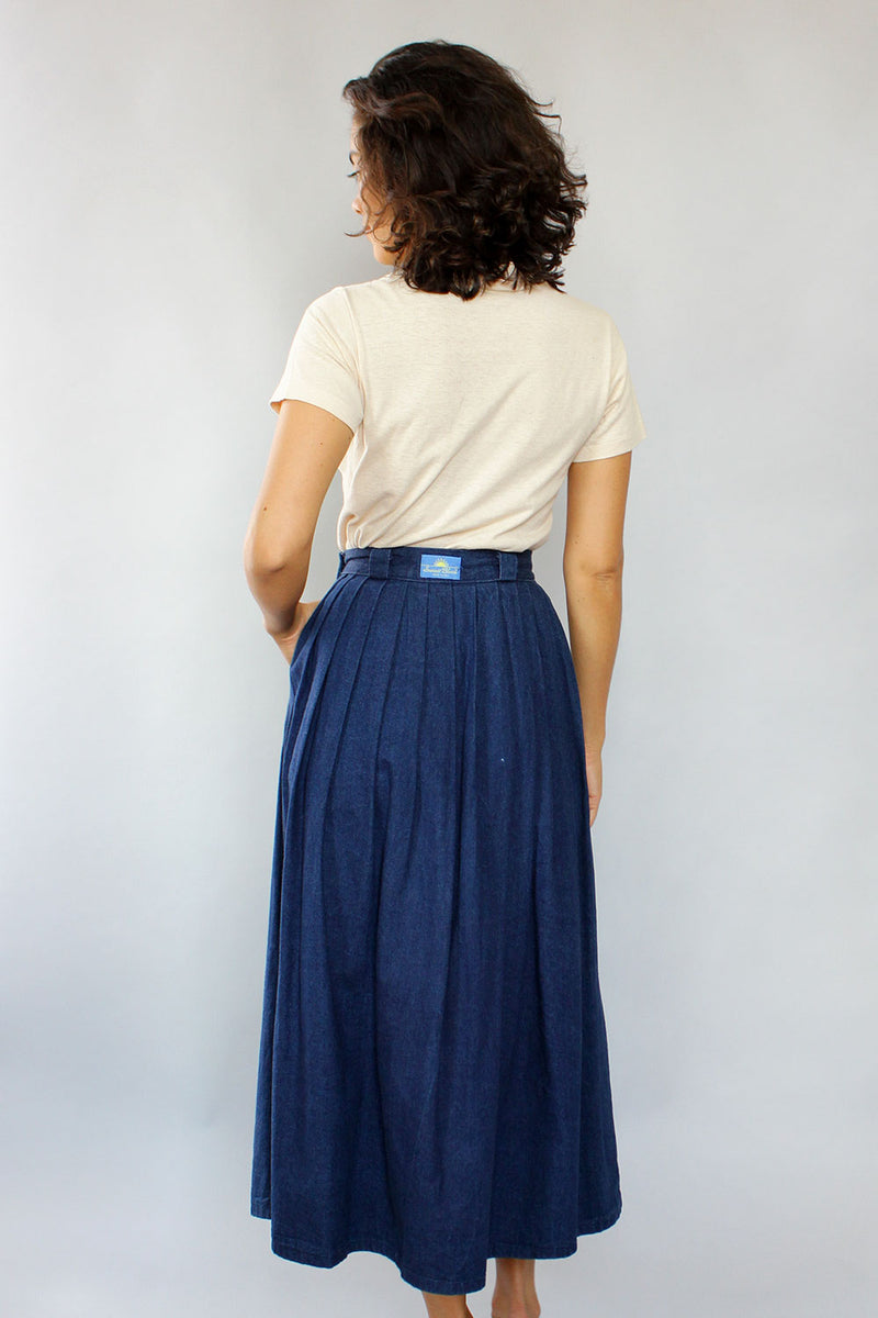 Pleated Denim Midi XS/S