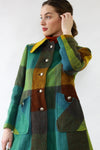 Elli Plaid Flare Coat S/M