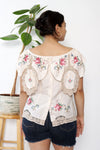 Jean Embroidered Doily Blouse L/XL