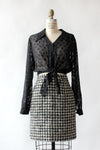 Woven Wool Houndstooth Skirt S