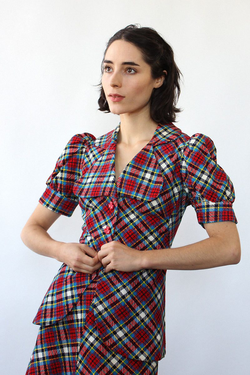 Clover Plaid Cord Set S/M
