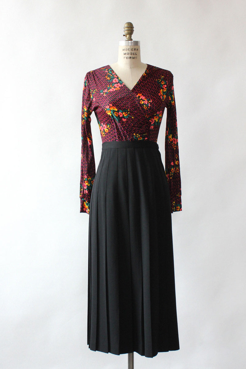 Obsidian Wool Pleat Skirt M/L