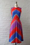 Chevron Berry Dress S-L