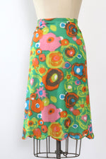 Artemis Painterly Floral Slip Skirt S/M