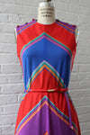 Chevron Berry Dress S-L