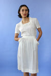 1940s Cream Blossom Dress XXS/XS