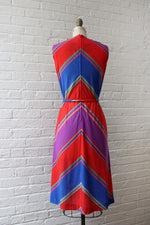 Chevron Berry Dress S-L