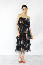Dusk Floral Tiered Dress S