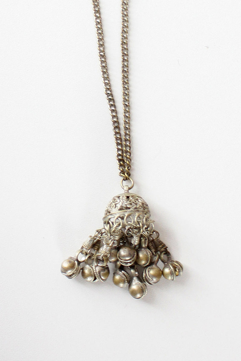 Indian Bell Pendant Necklace