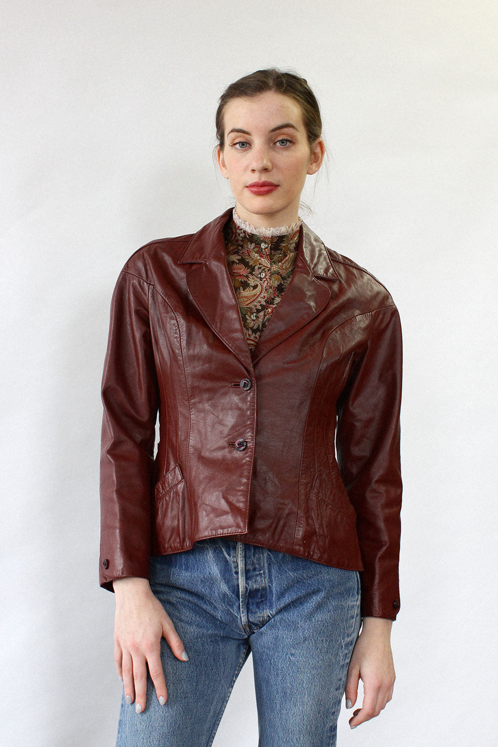 Leather Blazer M – OMNIA