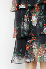 Dusk Floral Tiered Dress S