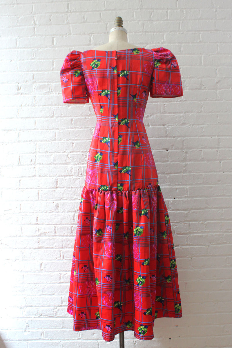 Japanese Floral Flounce Dress S/M