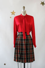 Clio Pleated Holiday Skirt M/L
