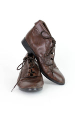 Walnut Leather Lace Up Ankle Boots 7.5
