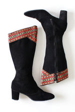 Woven Go Go Boots 8
