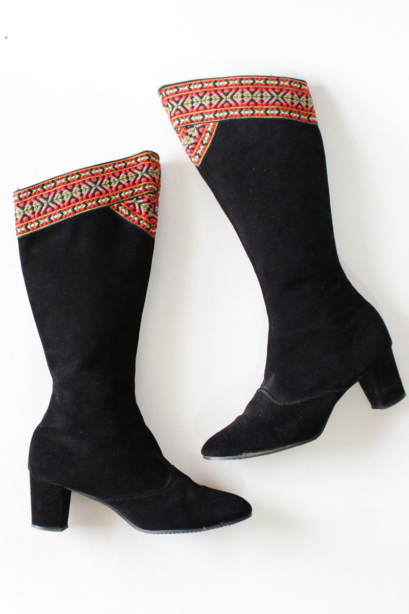 Woven Go Go Boots 8
