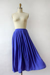 Cobalt Silk Skirt XS