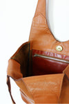 ~ Marked Down ~ 70s Pumpkin Leather Shoulder Bag