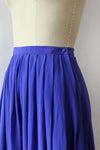 Cobalt Silk Skirt XS