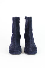 90s Platform Navy Boots 7