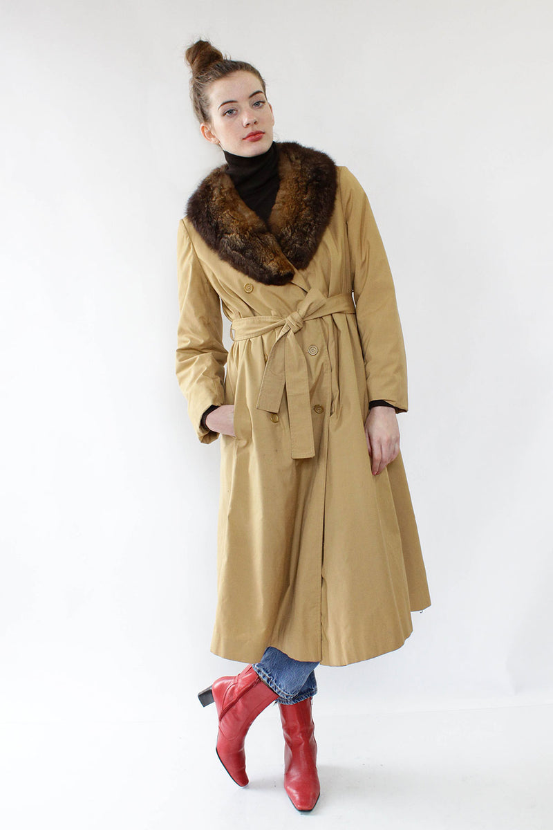 Main Street Trench with Fur S/M