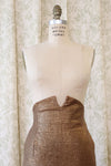 Bronzed Leather Notch Symbol Skirt M