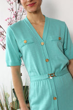 Schrader Turquoise Knit Dress S/M