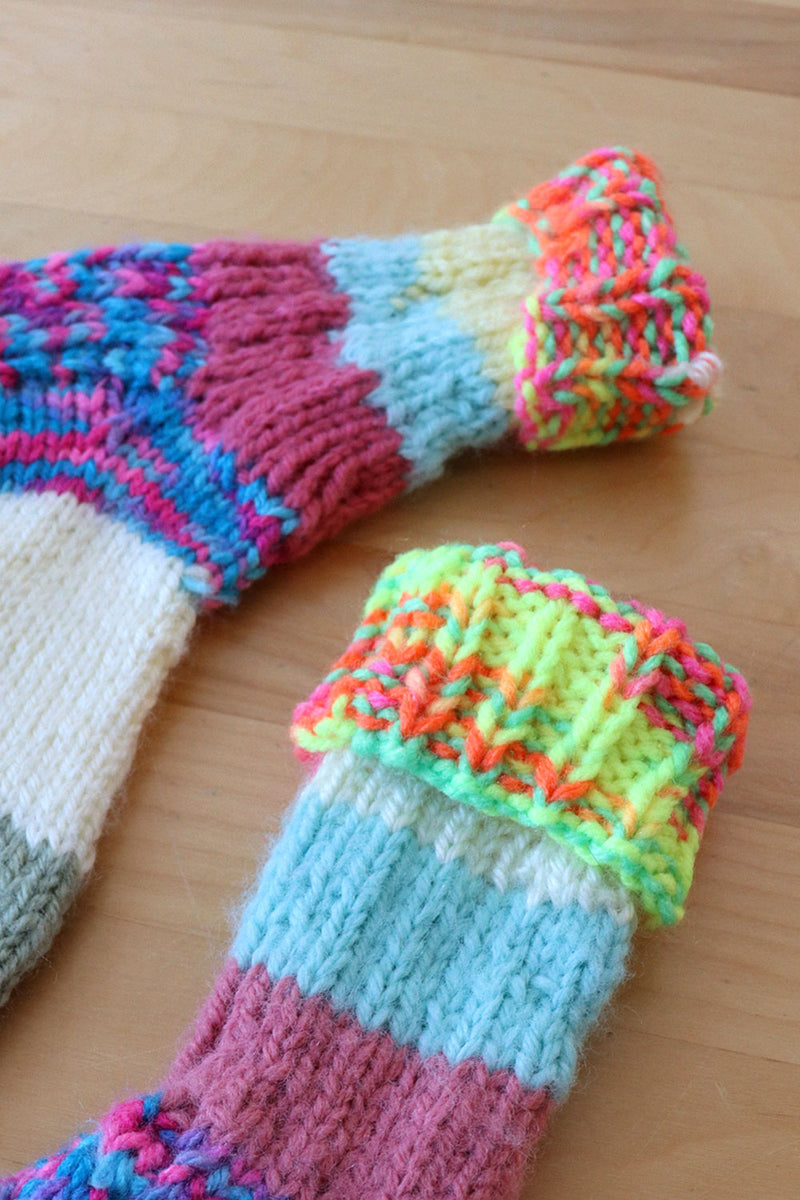 Neon Knit Socks 6/7