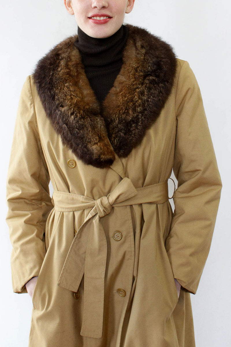 Main Street Trench with Fur S/M