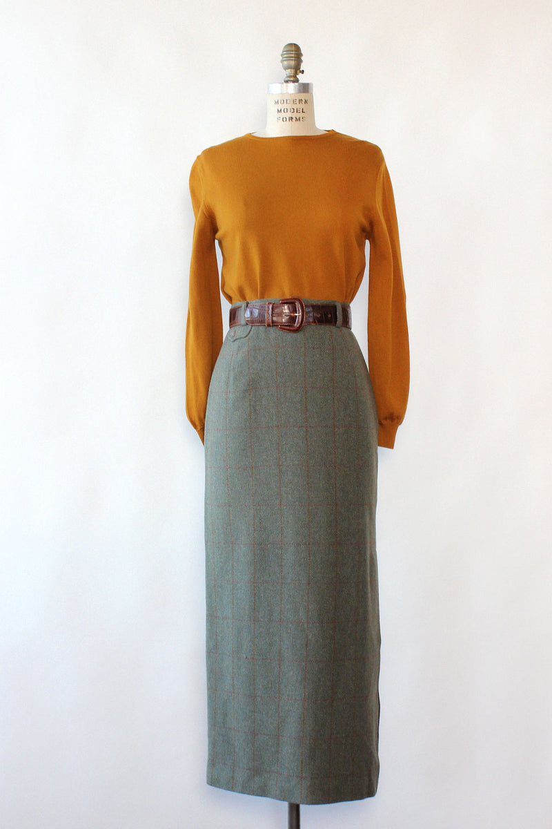 Ralph Lauren Sage Wool Skirt S