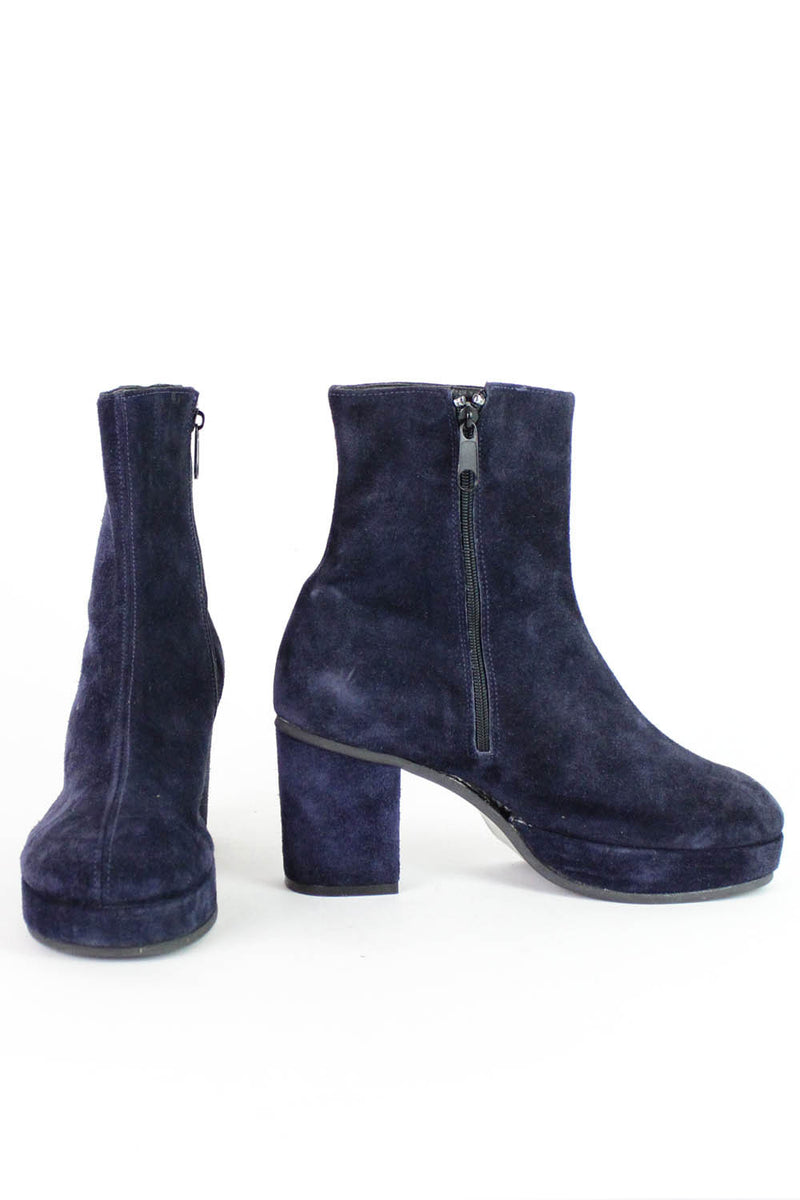 90s Platform Navy Boots 7 OMNIA