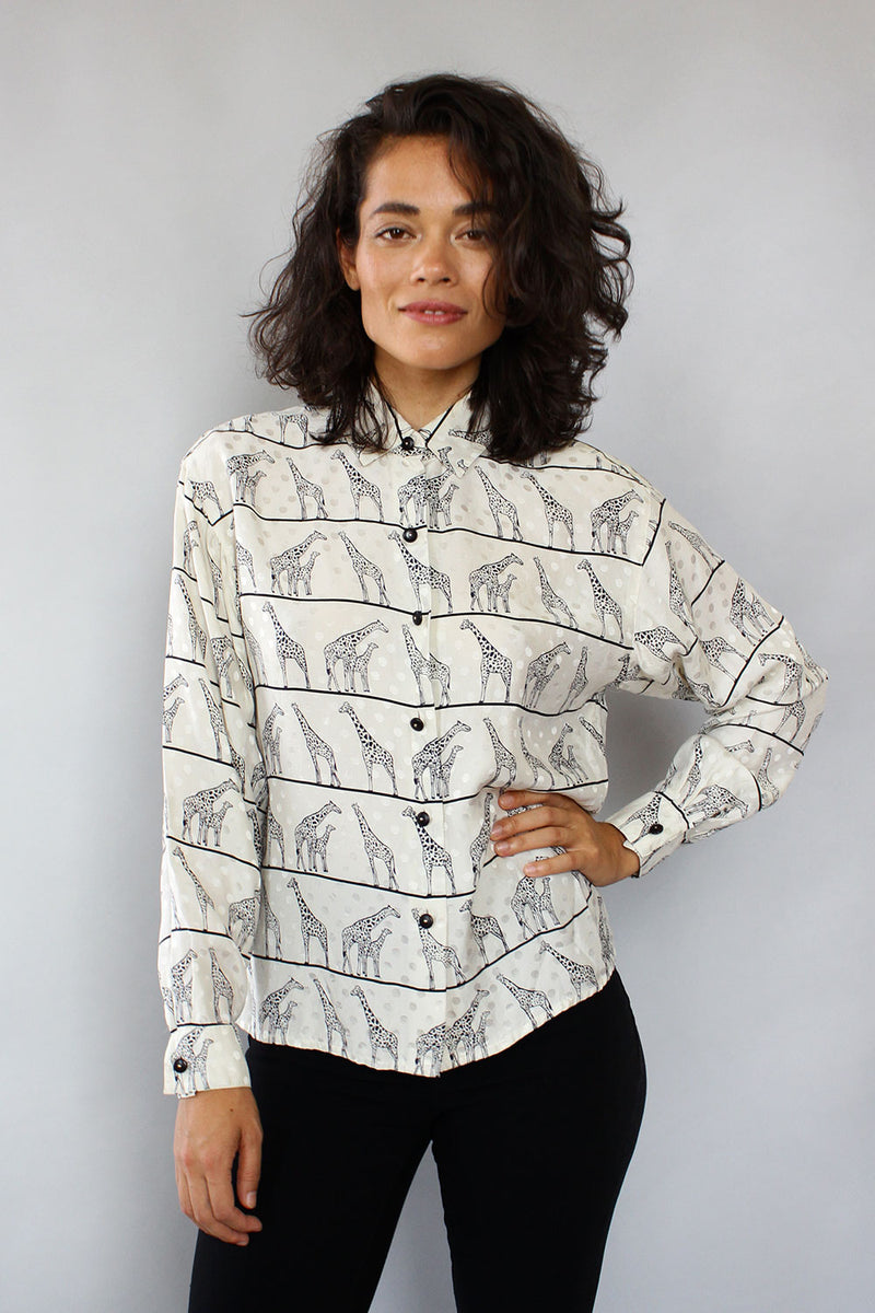 Maggie Silk Safari Blouse S/M