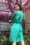 Aquamarine Silk Dress S/M