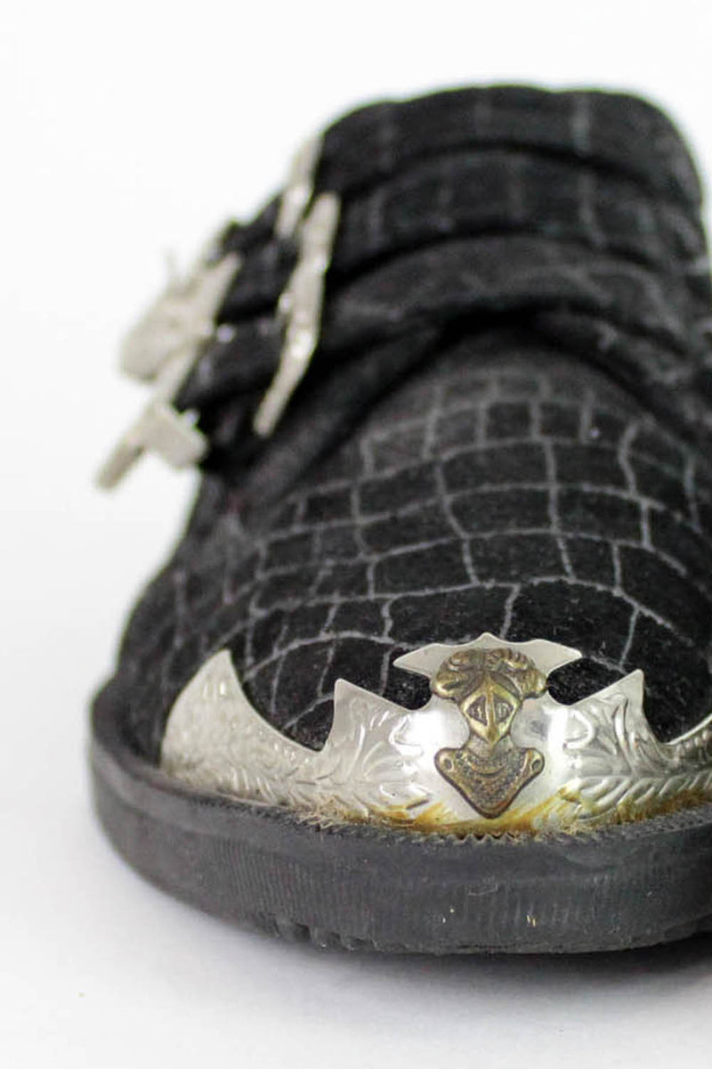 Metal Tip Creeper Style Buckle Flats 5.5