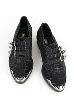 Metal Tip Creeper Style Buckle Flats 5.5