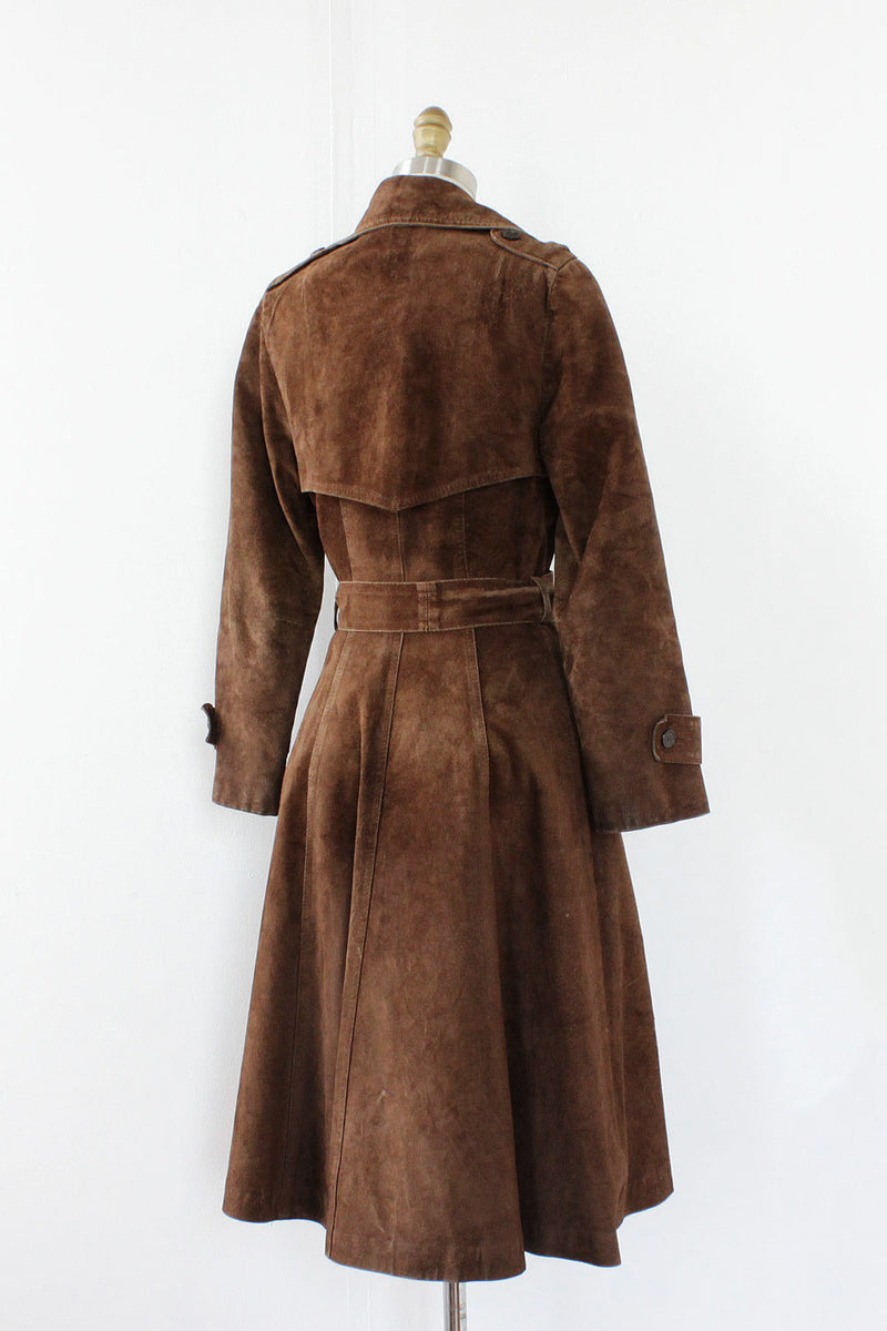 Suede Princess Trench Coat S