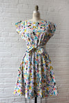 Paris Print Dress XS-M
