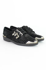 Metal Tip Creeper Style Buckle Flats 5.5